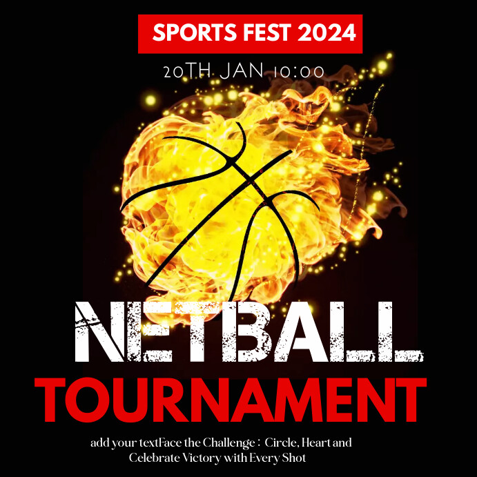 Netball tournament Template | PosterMyWall