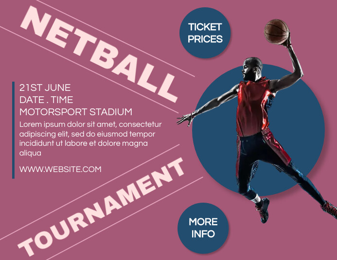 Netball Tournament Flyer (US Letter) template