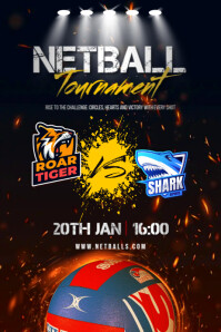 NETBALL TOURNAMENT FLYER TEMPLATE | PosterMyWall