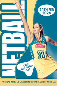 Netball Promo NETBALL TOURNAMENT FLYER TEMPLATE | PosterMyWall