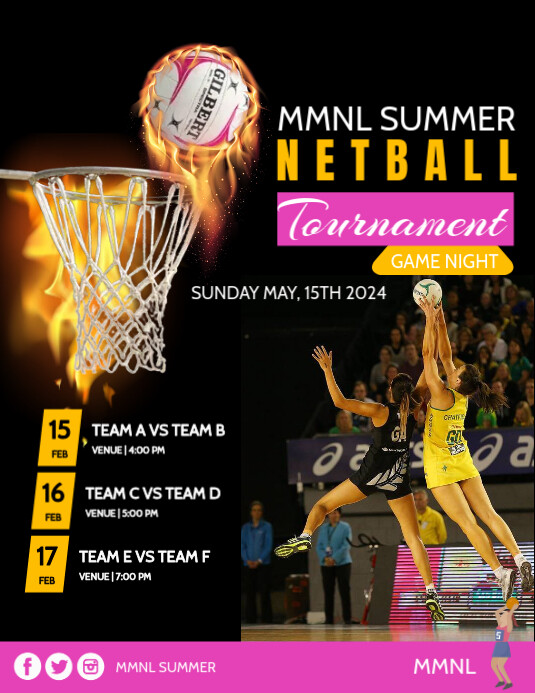 netball tournament poster Template | PosterMyWall