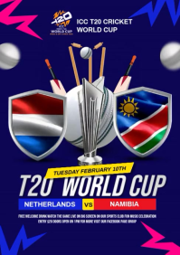 Netherlands vs Namibia A4 template