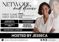 Network and dine with purpose A4 template