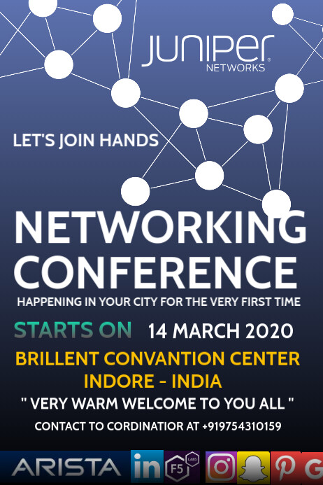 Networking Conference Poster Template | PosterMyWall