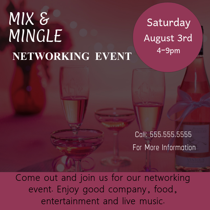 Networking Party Design Post Networking event Template | PosterMyWall