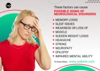 Neurology and psychology Carte postale template