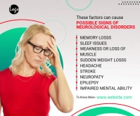 Neurology and psychology Mittelgroßes Rechteck template