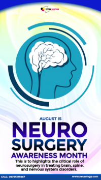 White Neurosurgery Awareness Instagram na Kuwento Template