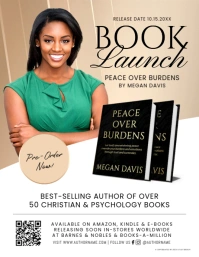 Neutral Brown Book Launch Release Professional Advertisement Flyer Folder (US Letter) template