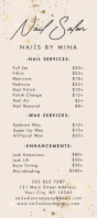 Neutral Gold Nail Salon Price List Rack Card template