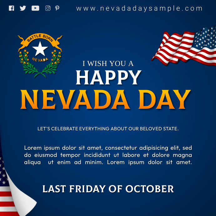 Nevada Day Template PosterMyWall