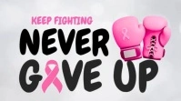 never give up cancer awareness design Pantalla Digital (16:9) template