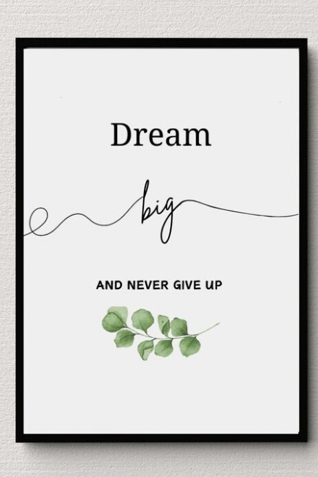 Never give up Poster template