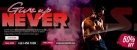 Never Give up Fitness Facebook Cover Photo template