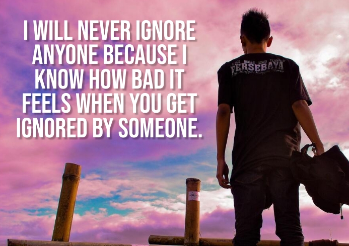 NEVER IGNORE SOMEONE QUOTE TEMPLATE A4