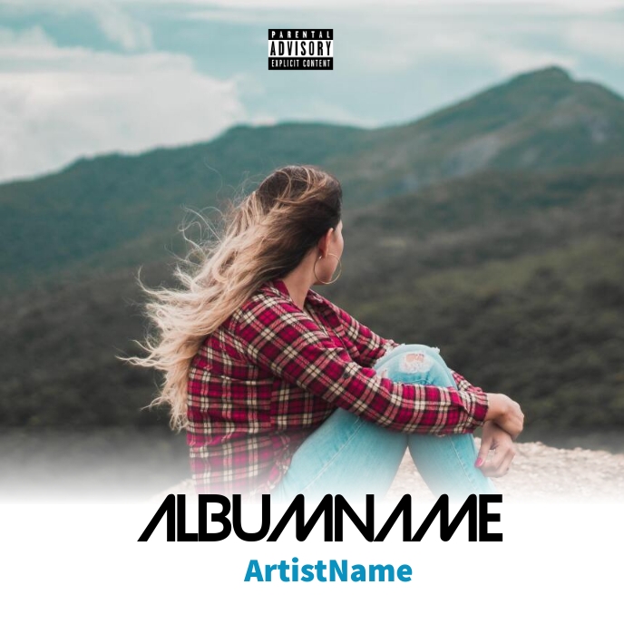 Never quit Album cover template