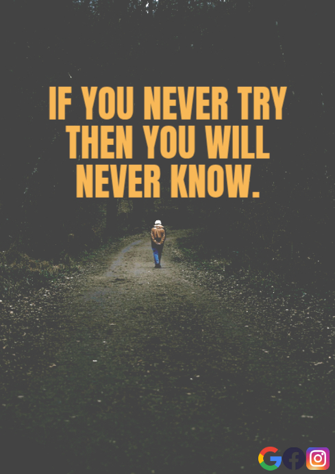 Brown Motivational Quote A1 Template | PosterMyWall