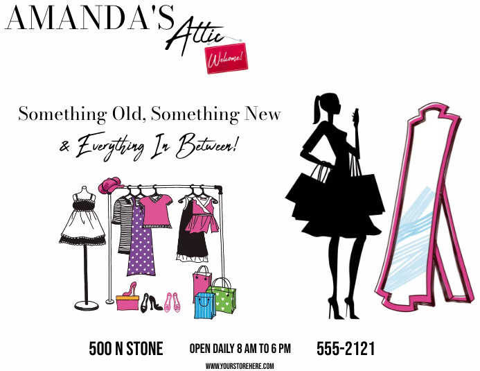 NEW & USED MERCHANDISE STORE Flyer (US Letter) template