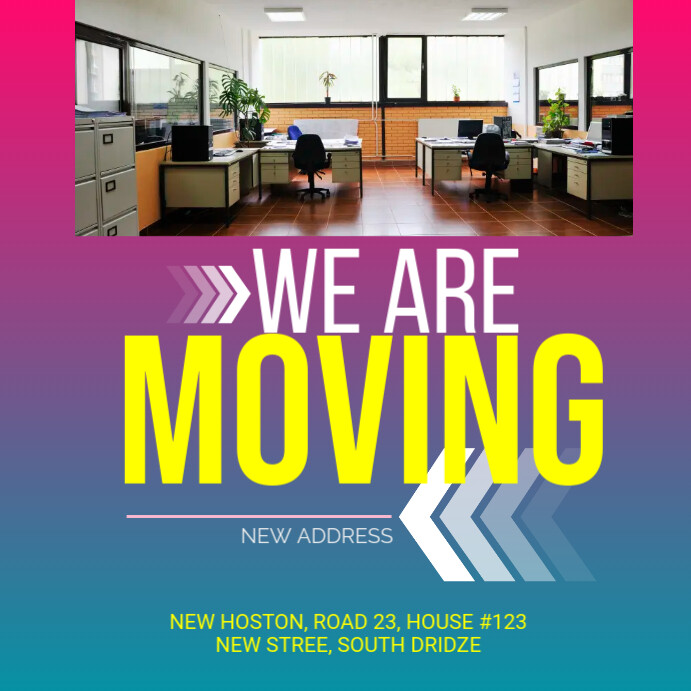 New Address Office Template Instagram Post