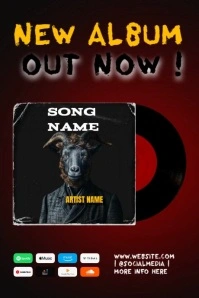 New album out now new cover template Affiche