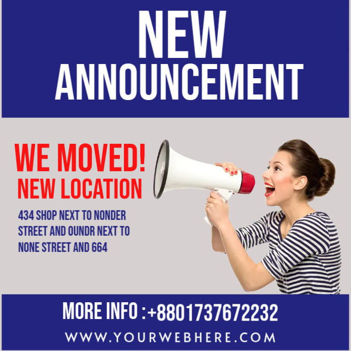New announcement Template | PosterMyWall