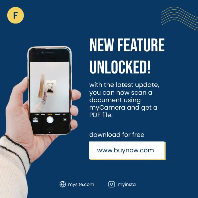 New Apps Feature Promotional Video Template PosterMyWall
