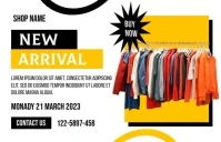 New arrival flyer Tablóide template