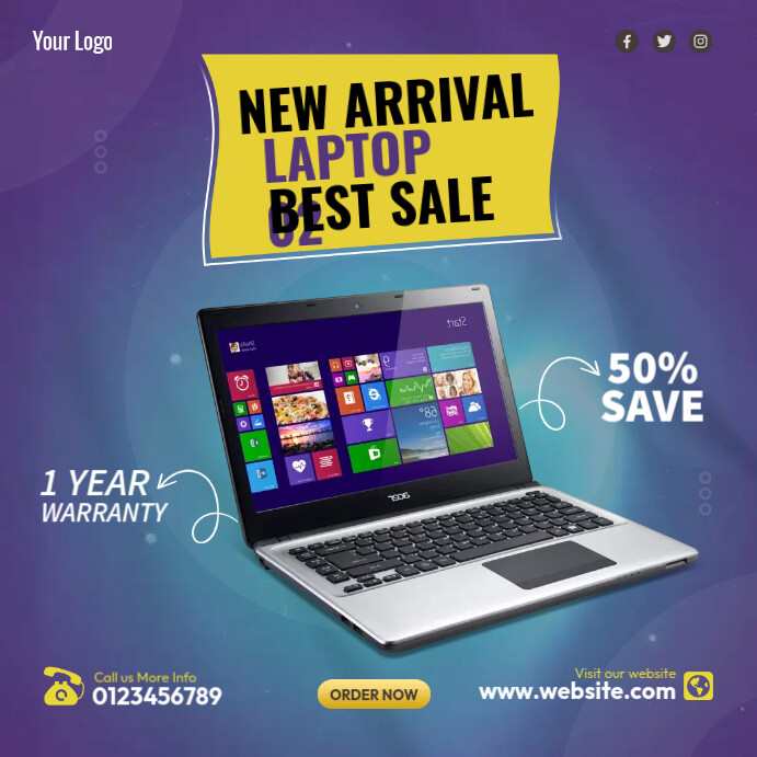 New Arrival Laptop Ads Template | PosterMyWall