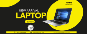 NEW ARRIVAL LAPTOP BANNER Spanduk Twitch template
