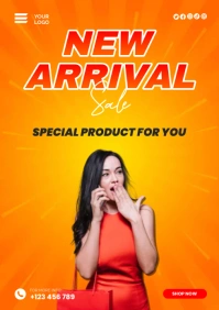 New Arrival Sale Product Social Media Post A4 template