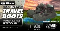 New Arrival Travel Boots Banner ภาพที่แชร์บน Facebook template