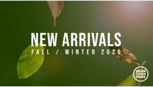 New Arrivals Fall / Autumn fashion template En-tête de blog