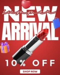 New Arrivals Lipstick Ad Instagram Portrait template