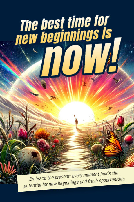 New beginnings Poster template