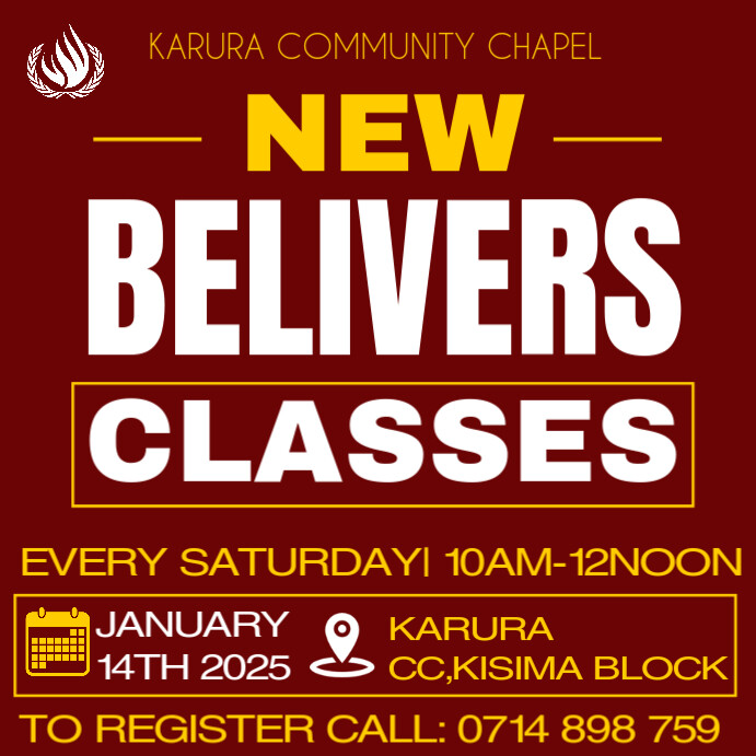 Copy of New Believers Classes Instagram Post | PosterMyWall