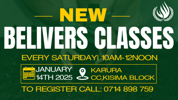 New Belivers Classes Digital Display (16:9) template