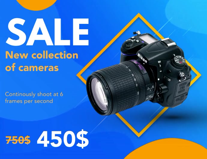 New Camera Product Reveal Slideshow Ad Template | PosterMyWall