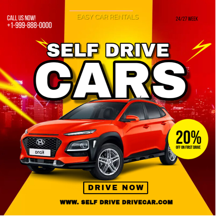 We Rent Cars Advertisement New Car Rental Ads Template | PosterMyWall