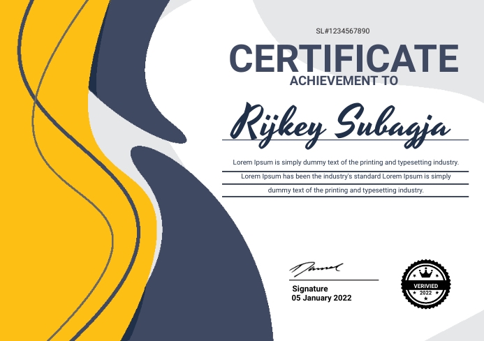 New Certificate Template Design Layout A4