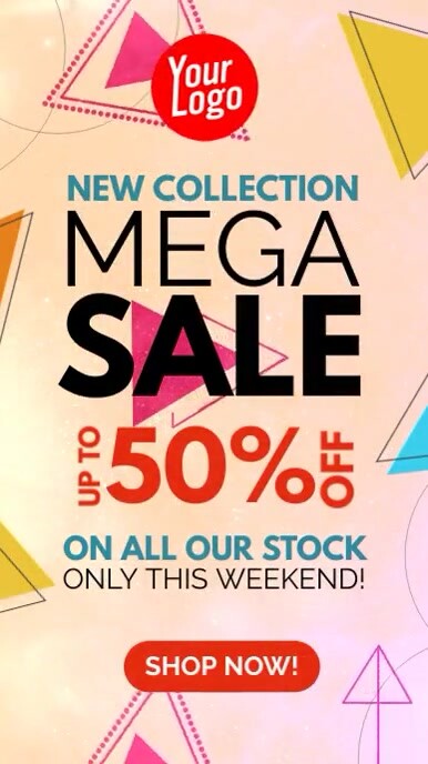 New Collection Mega Sale 50% off story template