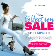 New Collection Sale Social Media Template Message Instagram