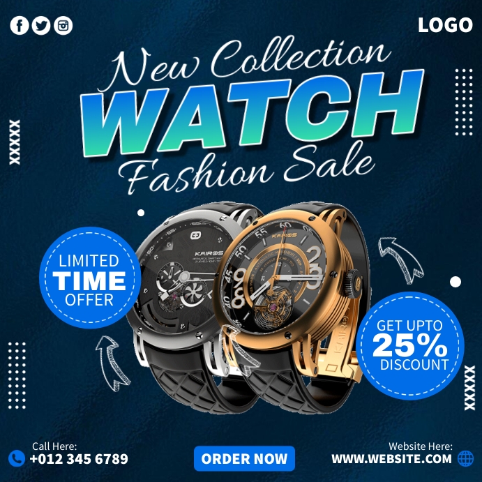 New Collection Watch Instagram na Post template