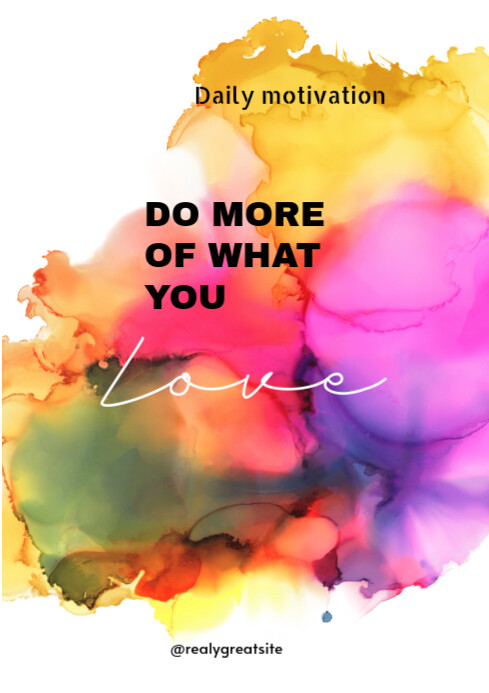 New colorful Daily motivation coloring Instagram poster template design ...
