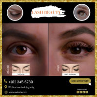 Marrón Lash Beauty Service 方形(1:1) Template