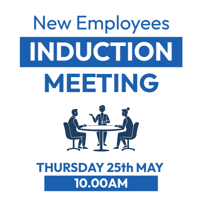 new employees induction meeting Template | PosterMyWall