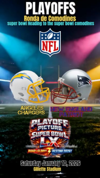 黑色 Football Playoffs Instagram Reel Template