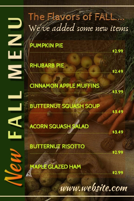 Copy of New Fall Menu | PosterMyWall