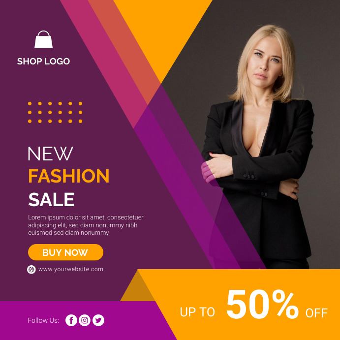 New Fashion Sale Social Media Template Instagram Post