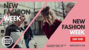 Red Fashion Week Digitalanzeige Template