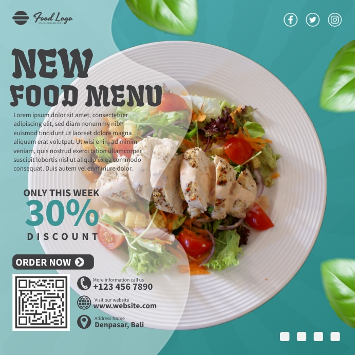 New Food Menu Template | PosterMyWall
